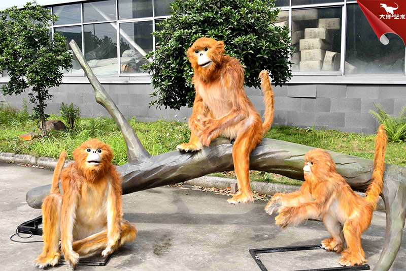 仿真金丝猴，，，，，，能动会叫的仿真动物模型