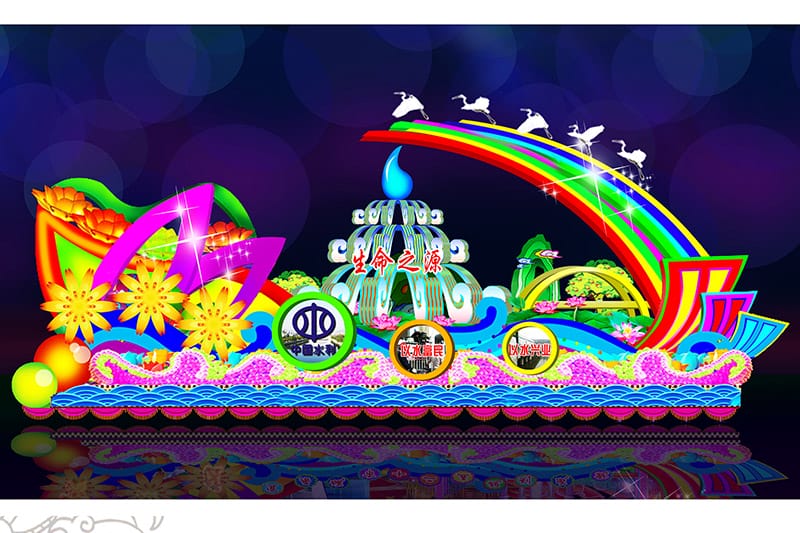 大型彩车造作厂家-自贡博天堂集团彩灯